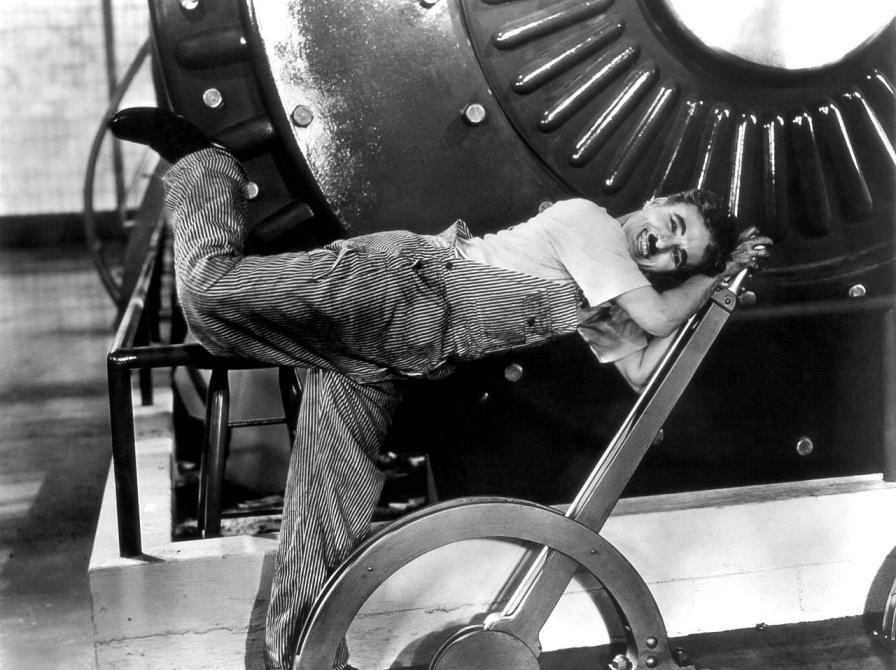 chaplin på en fabrik